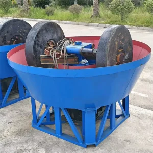 Wet Pan Mill Complete Set with Jaw Crusher Shaker Table for Gold Ore Processing Production Line