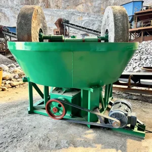 Wet Pan Mill Gold Ore Grinding Equipment with AC DC Motor Engine Gear Bearing Gearbox High Output Strong Power