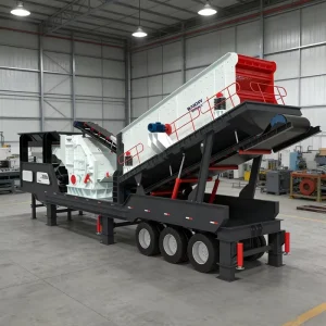Wheel Mobile Crushing Plant Stone Crushing Machine Mining Equipment 100TPH Three Unit Mobile Crushing Screening Plant Price