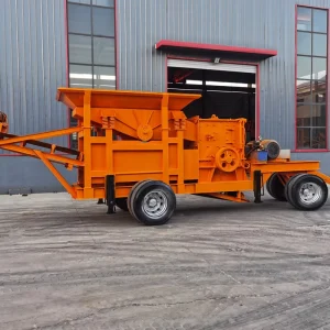 Wheel Mounted Mobile Jaw Crusher Station Primary Coarse Rock Crushing Equipment for Mining