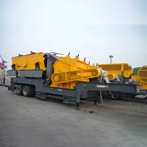 Wheel Type Mobile Crushing Screening Plant With Impact Crusher
