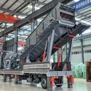 Wheeled Mobile 4 in 1 Crusher Plant Construction Aggregate Stone Crushing Equipment Mobile Stone Crushing and Screening Station