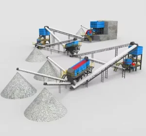 Wheeled Mobile Crushing Station Stone Crushing Plant Three in One Feeder Impact Crusher and Vibrating Screen