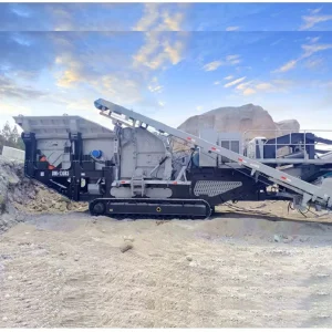 Wheeled Mobile Impact Crushing Line Stone First Primary Crushing Line Modular Jaw and Impact Crusher and Vibrating Screen
