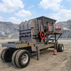 Wheeled Mobile Impact Crushing Plant Easy Transfer Equipment for Mountain Stone Cobblestone Road Building Yard