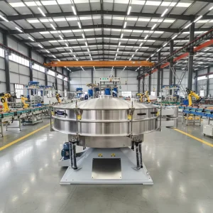 ZHONG REN High Precision Stainless Steel Circular Tumbler Screening Machine Motor Pump Food Chemical Powder Sifting CE Certified