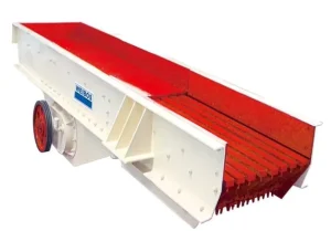 ZSW490*96 Vibrating Grizzly Feeder 4900*960mm Capacity 120-450TPH 15kw Electric Carbon Steel for Jaw Crusher Crushing