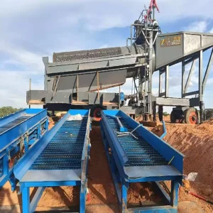 Zhongtai Brand Mobile Gold Trommel Wash Plant Engine Pump Motor Bearing 50t/h Capacity Portable Alluvial Gold Mining Equipment